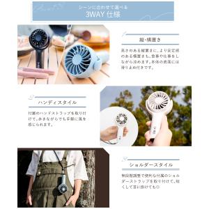 ハンディファン 首かけ 軽量 静音 扇風機 リ...の詳細画像5