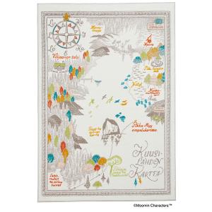 【送料無料】北欧 ラグマット MOOMIN EDTION.4ムーミン谷の地図 ラグ(ムーミンダニノチズ ラグ)約140x200cm