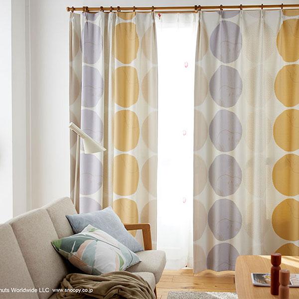 【送料無料】 既製カーテン PEANUTS EDTION.4 スヌーピー 遮 光 シアー 安価 3サ...