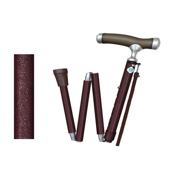 ウォーキング・ステッキ・杖 シニアサポート 歩く力を応援 やわらかグリップステッキ 折畳 WB531...