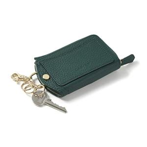 LASIEM キーケース スマートキーケース レディース 本革 定期入れ 外ポケット付き L字 車 鍵