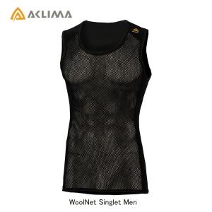 アクリマ ACLIMA WoolNet Singlet Men ウールネット シングレット ノースリーブ ウール インナー｜ams-doing