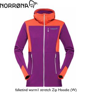 NORRONA falketind warm1 stretch Zip Hoodie W  フォルケティン フーディー RoyalLush BC バックカントリー レディス 女性｜ams-doing