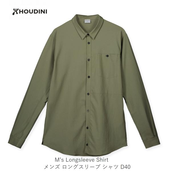 フーディニ アウトドア HOUDINI Ms Longsleeve Shirt D40 SageGr...