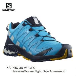 サロモン SALOMON XA PRO 3D v8 GTX HawaiianOcean Night Sky Arrowwood L41386600 ゴアテックス トレイルランニング シューズ メンズ