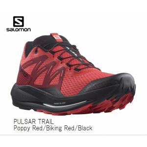 サロモン ランニング シューズ SALOMON PULSAR TRAIL PoppyRed/Bird/Black L41602900 トレイルランニング シューズ メンズ