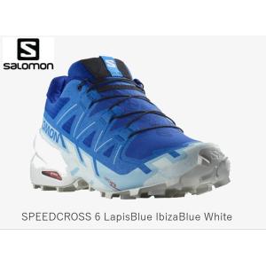 サロモン トレイルシューズ 23FW SALOMON SPEEDCROSS 6 LapisBlue IbizaBlue White スピードクロス ランニング メンズ｜ams-doing