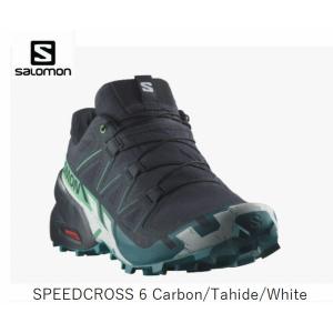 サロモン トレイルランニングシューズ SALOMON SPEEDCROSS 6 Carbon/Tahide/White サロモン スピードクロス6 L47465300｜ams-doing