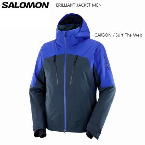 サロモン スキーウェア 2024 SALOMON BRILLIANT JACKET M CARBON/Surf The Web ブリリアント メンズ ジャケット｜ams-doing