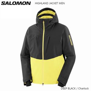 サロモン スキーウェア 2024 SALOMON HIGHLAND JACKET M DEEP BLACK/Charlock ハイランド メンズ ジャケット｜ams-doing