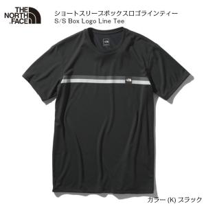 ザ ノースフェイス THE NORTH FACE S/S BOX LOGO LINE TEE Kブラック NT32086 ショートスリーブボックスロゴラインティー メンズ