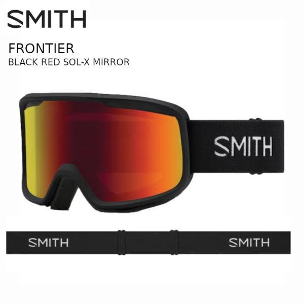 スミス ゴーグル 2025 SMITH FRONTIER BLACK RED SOL-X MIRRO...