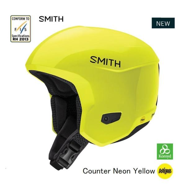 スミス SMITH Counter Neon Yellow スキー スノボ スノーボード ヘルメット...