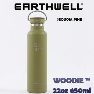 アースウェル EARTHWELL 22oz Earthwell Vacuum Bottle Woodie Walnut Cap Sequoia Pine アウトドア ドリンク ボトル 水筒 おしゃれボトル VB22｜ams-doing