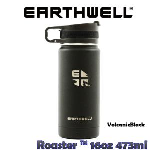 アースウェル EARTHWELL 16oz Earthwell Vacuum Bottle Roaster Loop Cap Volcanic Blackアウトドア ドリンク ボトル 水筒 おしゃれボトル VJ16｜ams-doing