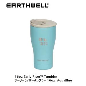 アースウェル EARTHWELL 16oz Earthwell Vacuum Tumbler with Lid Aqua Blue アウトドア ドリンク おしゃれタンブラー VT16｜ams-doing