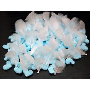 ハートプラス　（羽根とやわらかハートのフラワーシャワー）　ブルー