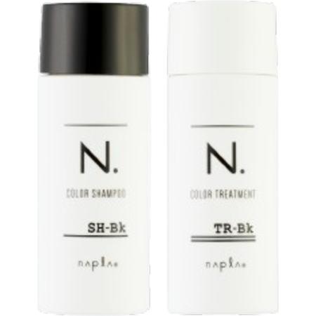 ナプラ N. エヌドット カラーシャンプー&amp;トリートメント ミニセット Bk ブラック 40mL&amp;4...