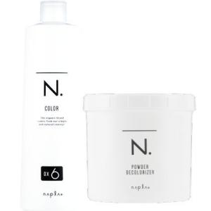 ナプラ napra エヌドット ブリーチ シリーズ N. パウダーディカライザー 500g&オキシ OX 6% 1000ml セット 医薬部外品 プロユース商品｜amugis-official