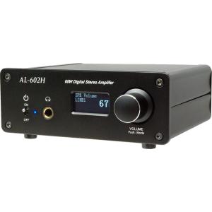 Amulech　AL-602H　小型・高音質・Hi-Fi 60W+60W(4Ω）ステレオデジタル・パワーアンプ+ヘッドホンアンプ