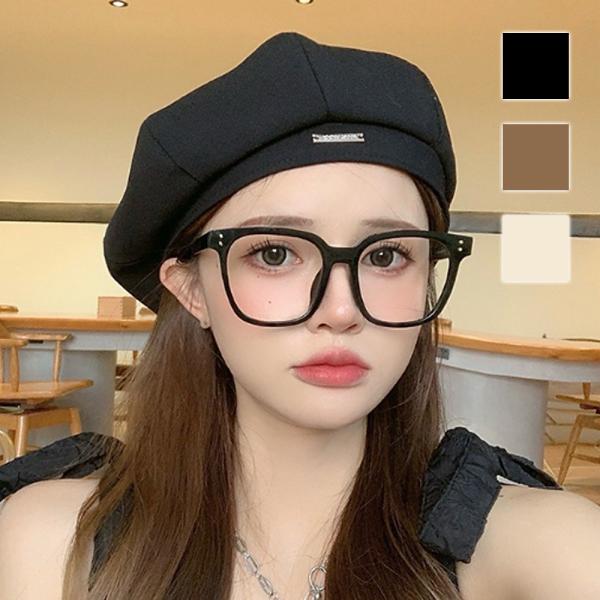 ワンポイントベレー帽 韓国ファッション 10代 20代 30代 万能 ワンポイント 可愛い ボリュー...