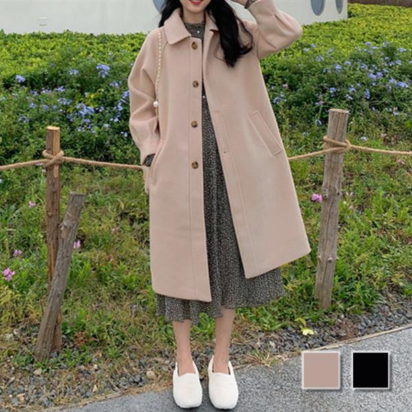 シンプルチェスターコート レディース 10代 20代 30代 韓国ファッション カジュアル 可愛い ...