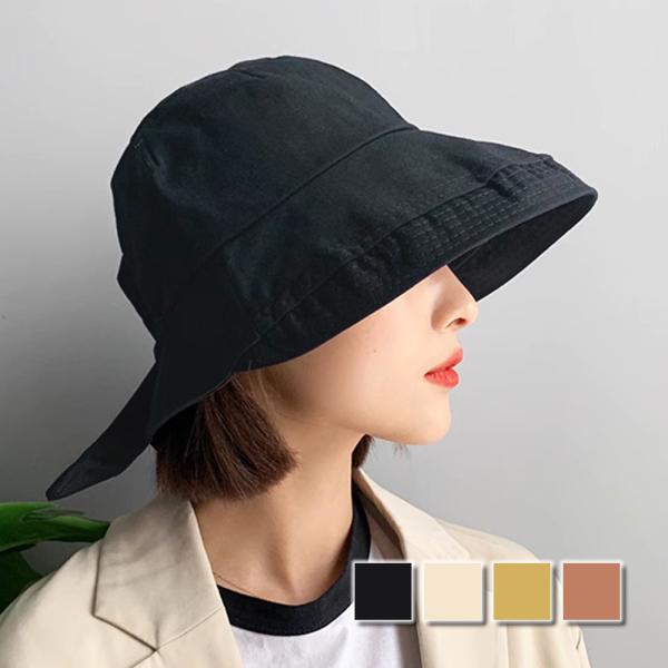 バックリボンバケットハット レディース 10代 20代 30代 韓国ファッション カジュアル 帽子 ...