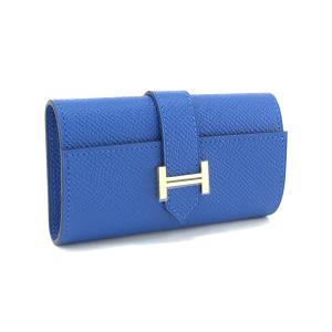 エルメス HERMES キーケース 4連 ベアン Bearn ヴォーエプソン Epsom ブルーゼリージュ Blue zellige ゴールド金具｜amulet