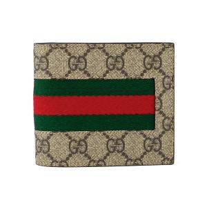 グッチ GUCCI 財布 二つ折り コインウォレット ニューウェブ NEW WEB GGスプリーム キャンバス ベージュ 408826 KHN4N 9791｜amulet