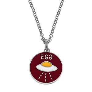 グッチ GUCCI ネックレス メンズ レディース アクセサリー ゴースト エッグ EGG レッド シルバー 459379 J89L1 8524｜amulet