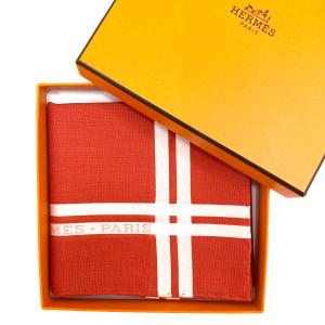 【新品・ラッピング無料】エルメス HERMES ハンカチーフ ハンカチ 《 エルメス・パリ 》 コットン100％ コクリコ レッド 赤 H068500G 7B｜amulet