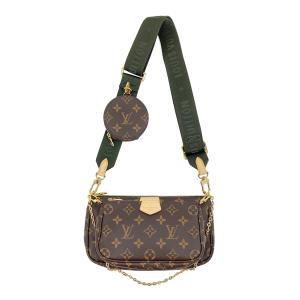 ルイヴィトン LOUIS VUITTON ショルダーバッグ クロスボディ ミュルティ ポシェット アクセソワール モノグラム カーキ M44813｜amulet