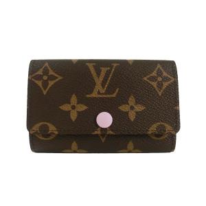 ルイヴィトン LOUIS VUITTON キーケース 6連 ミュルティクレ 6 モノグラム ローズ バレリーヌ M61285｜amulet