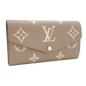 ルイヴィトン 長財布 LOUIS VUITTON ポルトフォイユ サラ NM モノグラム アンプラント レザー トゥルトレールクレーム ベージュ M81049｜amulet