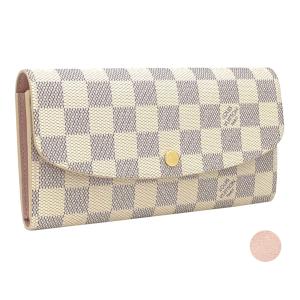 ルイヴィトン LOUIS VUITTON 長財布 ポルトフォイユ エミリー ダミエ アズール ローズ バレリーヌ N41625 新品｜amulet