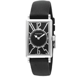 ティファニー 腕時計 TIFFANY&CO. 時計 ギャラリー オートマチック レザー ブラックシルバー メンズ Z30026810A21A 68A/メンズ/レディース｜amulet