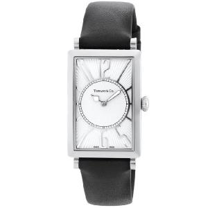 ティファニー 腕時計 TIFFANY&CO. 時計 ギャラリー サテンレザー ブラックシルバー メンズ Z30021010A21A 68A/メンズ/レディース｜amulet