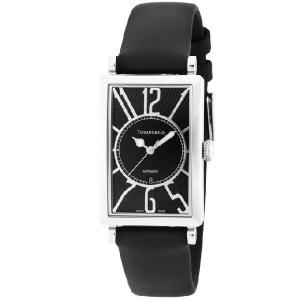 ティファニー 腕時計 TIFFANY&CO. 時計 ギャラリー オートマチック レザー ブラック メンズ Z30026810A10A 68A/メンズ/レディース｜amulet