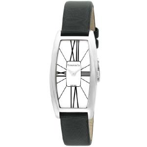 ティファニー 腕時計 TIFFANY&CO. 時計 ジェメア サテンレザー ブラックホワイト レディース Z64011010A20A 40A/メンズ/レディース｜amulet