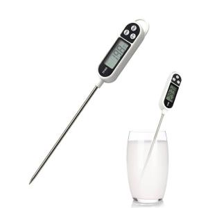 DFsucces 温度計 料理用 デジタル 肉 温度計 304ステンレス鋼 キッチンクッキング 水温計 速読 水洗可 錆防止 油温度測定用品