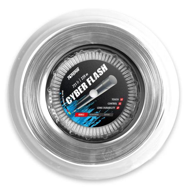 トップスピン サイバー フラッシュ(1.20mm／1.25mm／1.30mm) 220Ｍロール 硬式...