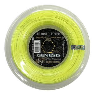 ジェネシス(GENESIS) ヘキソニック パワー HEXONIC POWER (1.18mm/1.23mm/1.27mm) イエロー 200Mロール 硬式テニス ポリエステルガット (20y11m)｜amuse37