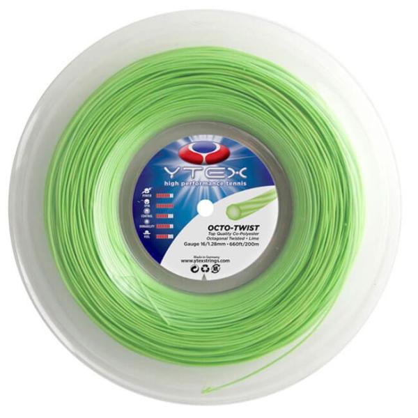 YTEX(ワイテックス) オクトツイスト グリーン 1.28mm 200Mロール 硬式テニス ポリエ...