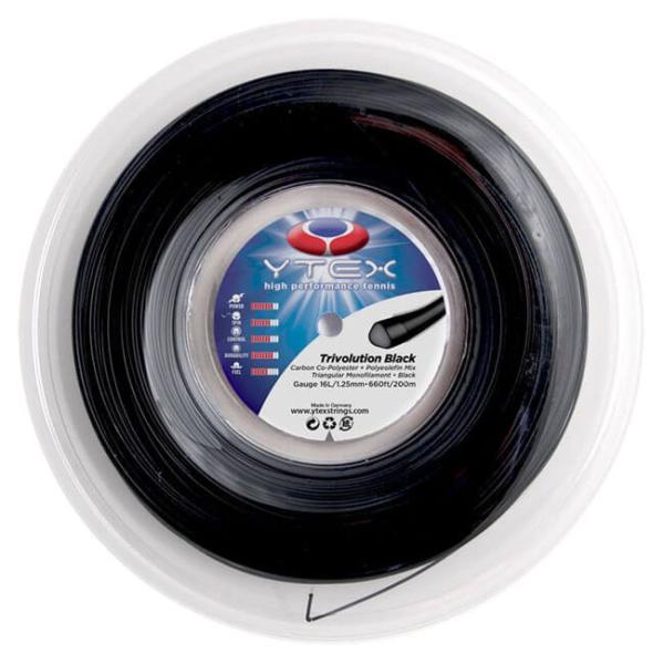 YTEX(ワイテックス) トライボリューション ブラック 1.25mm 200Mロール 硬式テニス ...