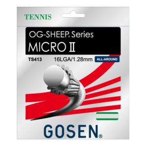 「単張パッケージ品」ゴーセン(Gosen) OG-SHEEP MICRO II ミクロ2 15L／16L(1.35mm、1.28mm) 硬式テニス ナイロンモノフィラメントガット TS412／TS413 (23y9m)｜アミュゼスポーツ