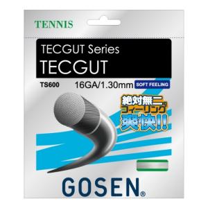 「単張パッケージ品」ゴーセン(Gosen) テックガット16(1.30mm) TECGUT 硬式テニス マルチフィラメントガット TS600｜amuse37