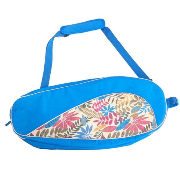 ラケット収納可 ノーブランド ユニセックス ボタニカル柄 3WAY ラケットバッグ テニスバッグ バ...