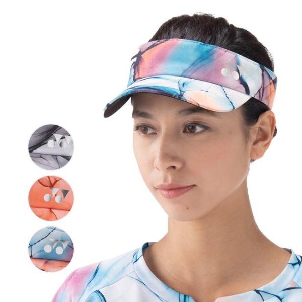 売切り終了！ヨネックス(YONEX) 2024 レディース ボカシ柄 サンバイザー 日よけ バイザー...