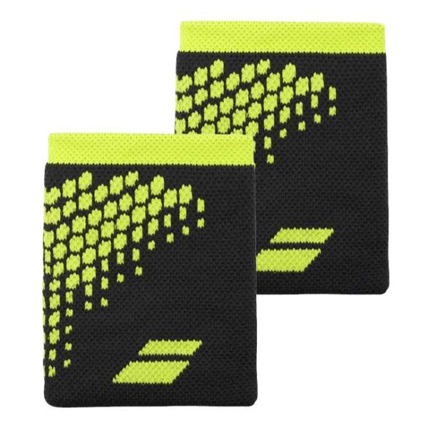 バボラ(Babolat) 2026 ユニセックス ロゴ入り ジャンボリストバンド 2個組 5UB12...