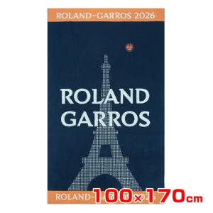 Roland Garros Official(ローランギャロス) 2026 カレ・ブラン 公式 プレイヤービーチタオル 100×170cm 全仏オープン CSVU0526-MTB マリン×テラコッタ(26y4m)
